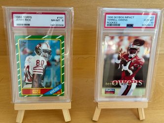 Two Generational WR Rookies – Jerry Rice PSA 8 + Terrell Owens PSA 10