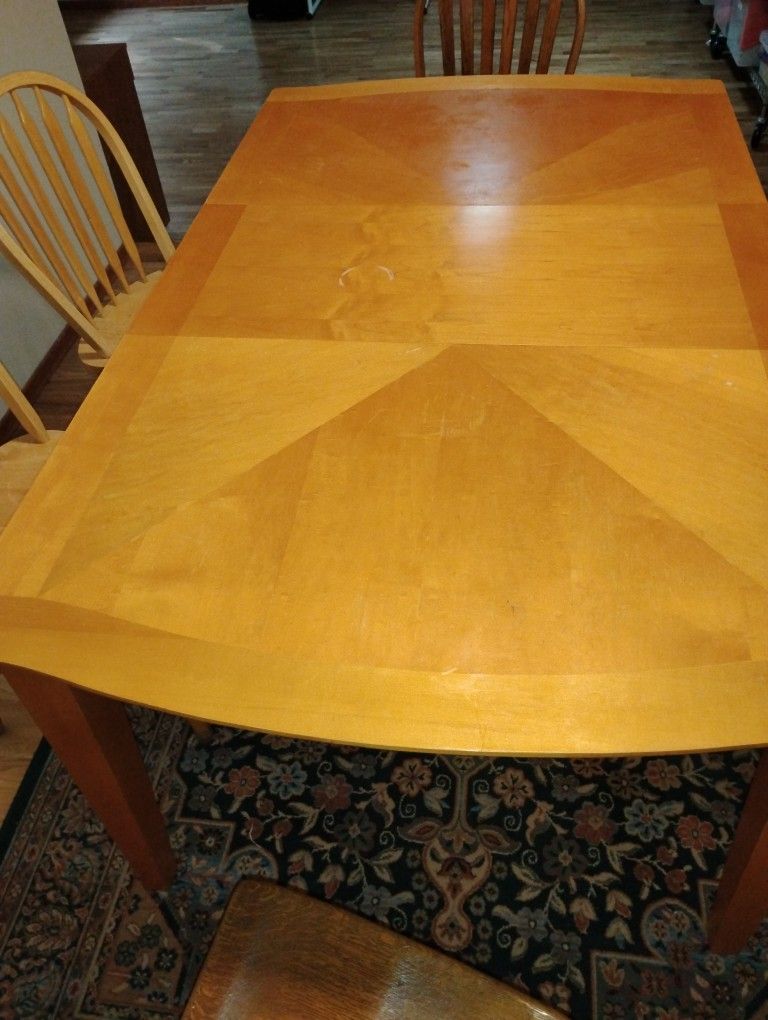 Wood Dining Table With Leaf