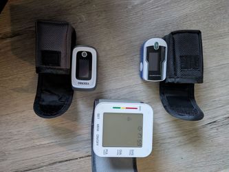 Blood pressure wrist cuff & 2 pulse oximeters!