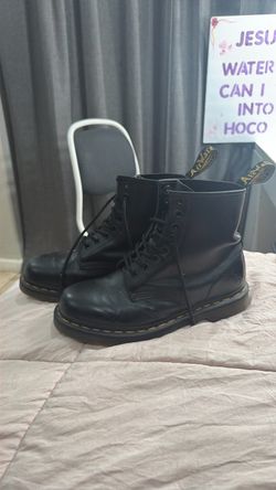 Dr. Martens Black Leather Lace-Up Boots