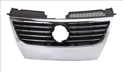 Front Upper Grille Black & Chrome For 2006-2010 Volkswagen Passat