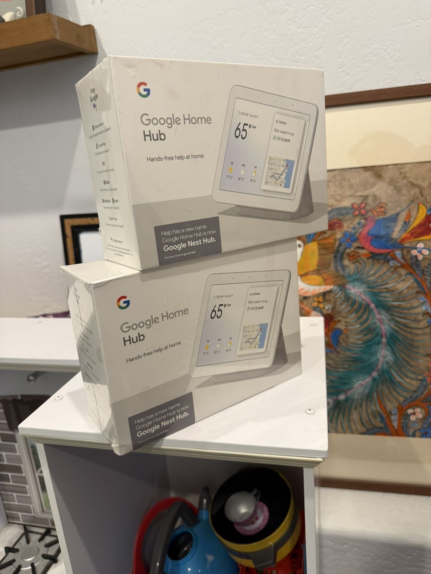 2 Brand New Google Home Hubs (never opened!)