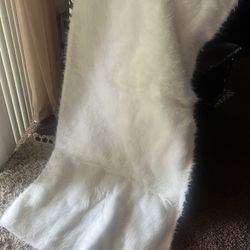 Soft Fluffy White Fabric 2  1/2 Yards