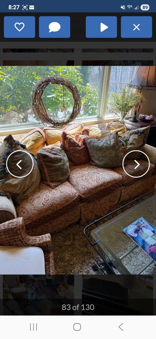 Comfy Flower Couch. Good condition. Not broken or ripped
