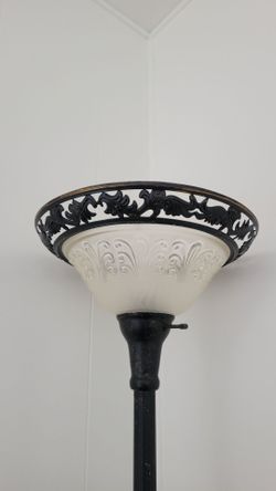 Rustic Victorian Bronze Floor Lamp 70”