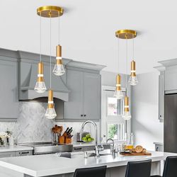 3 Light Modern Ceiling Mounted Adjustable Chandelier 