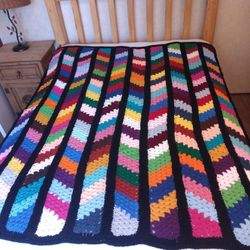 Multi Color Crochet Blanket