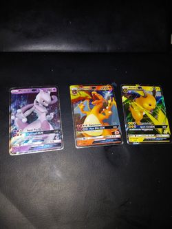 Pokemon Card Lot - Charizard GX, Mewtwo GX, Raichu GX + Bonus Cards!