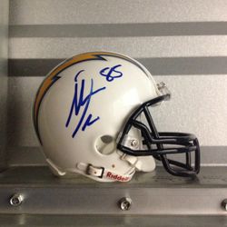 San Diego Chargers Antonio Gates #85 signed Mini Helmet