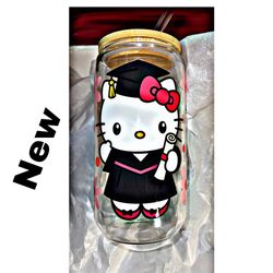New hello kitty graduation tumbler