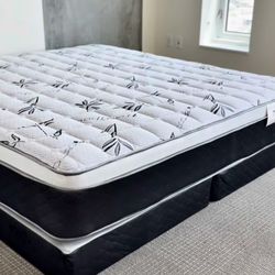 King size pillow top bamboo brand mattress new