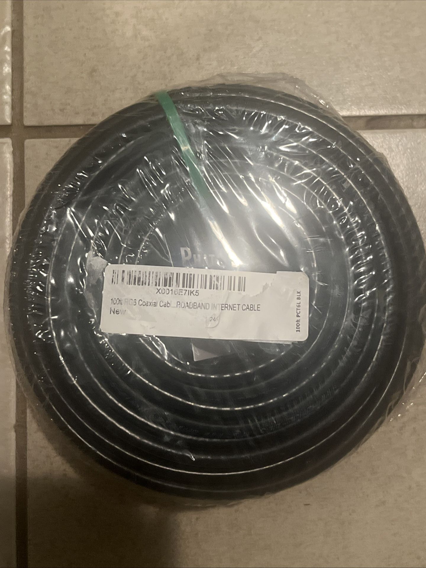 Phat Satellite 100 ft. RG-6 Coaxial Internet Cable - Black