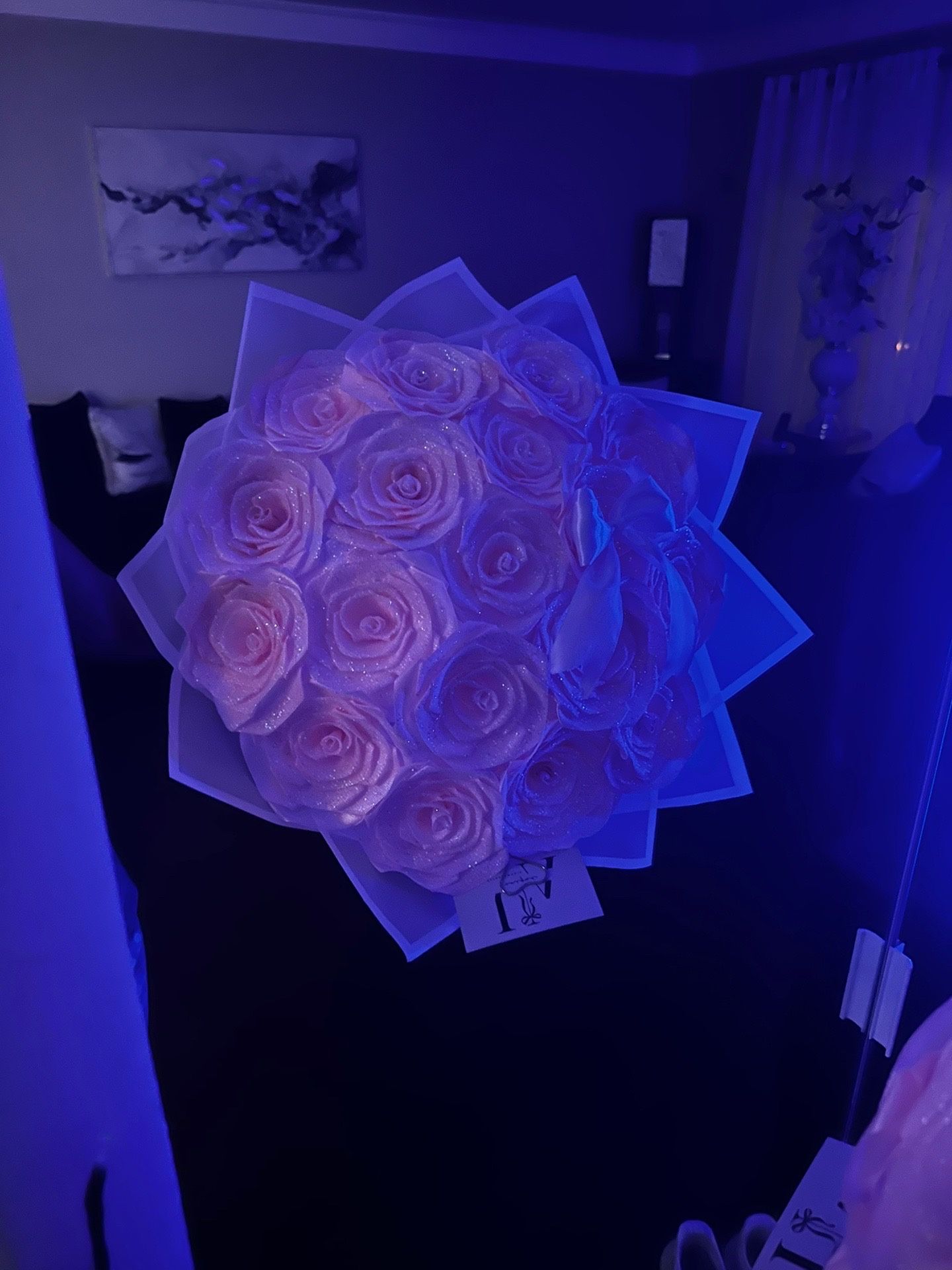 Pink Glitter Ribbon Bouquet