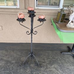 30$ Long Metal/iron 3 Candle Stand About 4 Ft