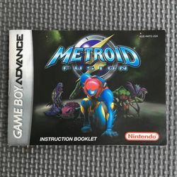 Nintendo Gameboy Advance Metroid Fusion Booklet Only