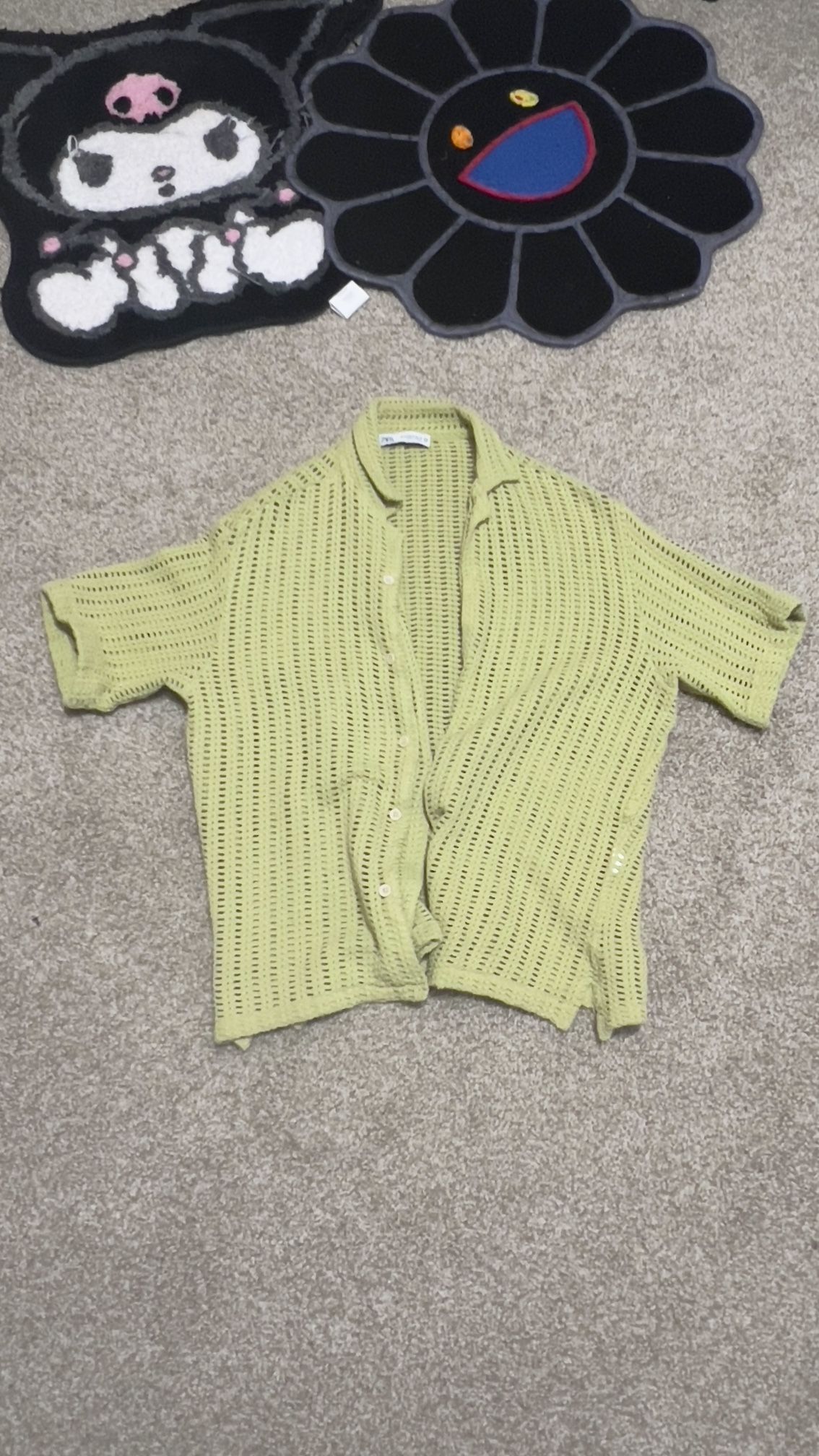 Avocado Green Fit Summer Button Up