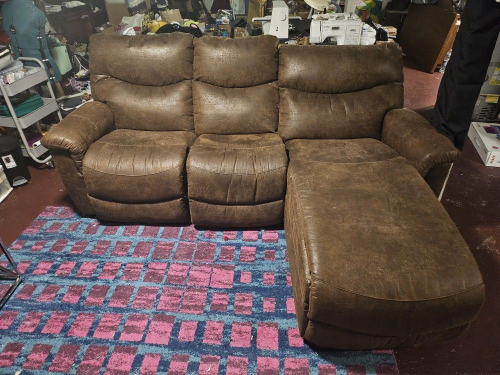 Electric Reclining Leather Couch ASAP