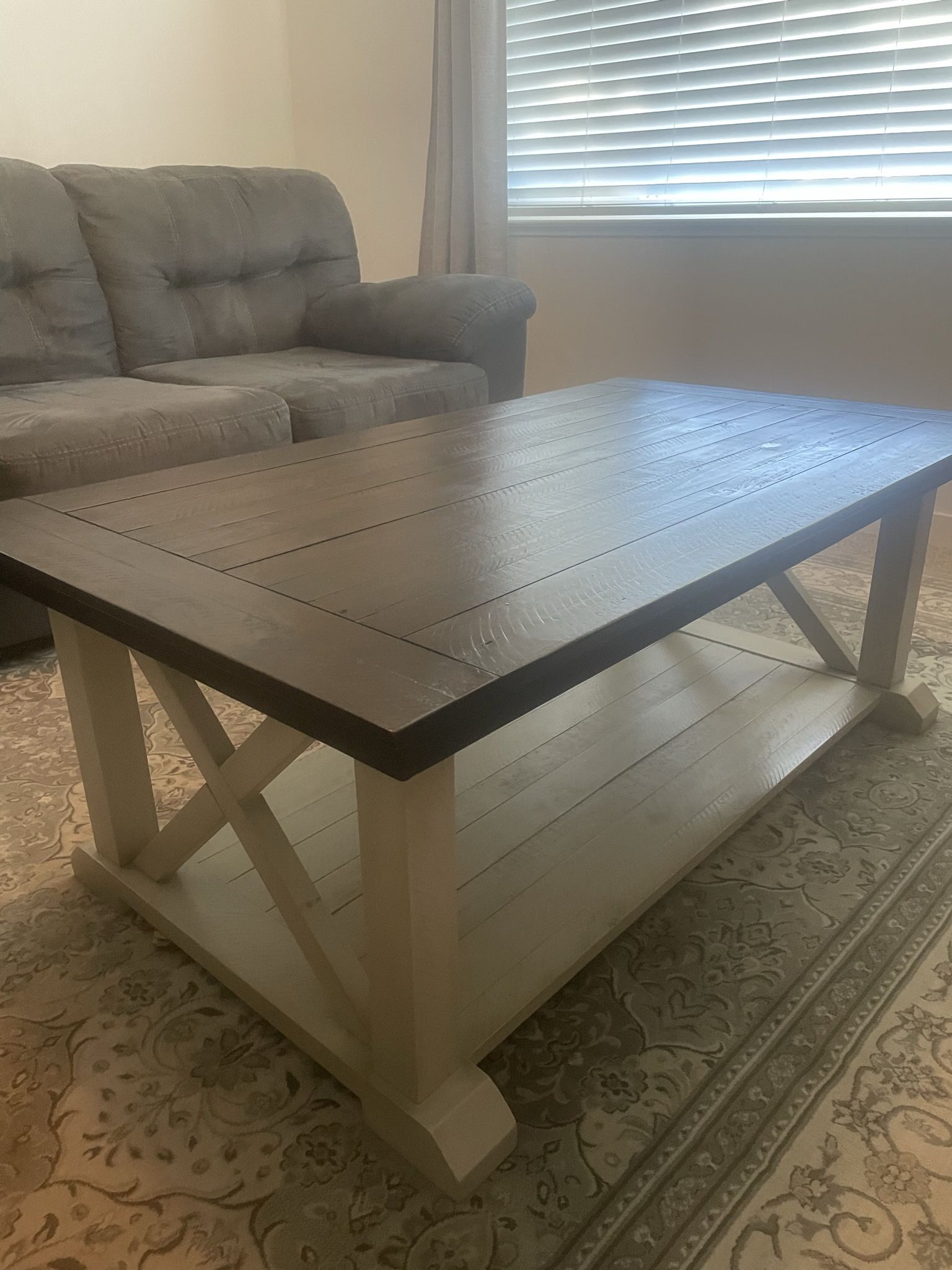 Two Tone Farmhouse Coffee Table