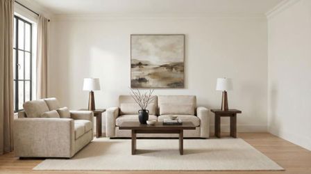 Sofa and Loveseat Camel Chenille fabric, New Especial price 
