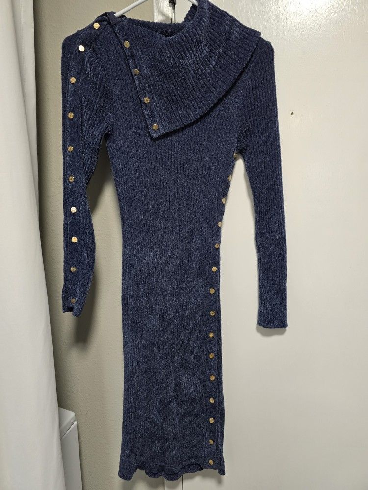 Sweater Dress Cobalt Blue