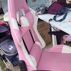 Pink desk chair (gaming)