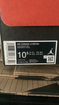 AJ 12 red size 10.5