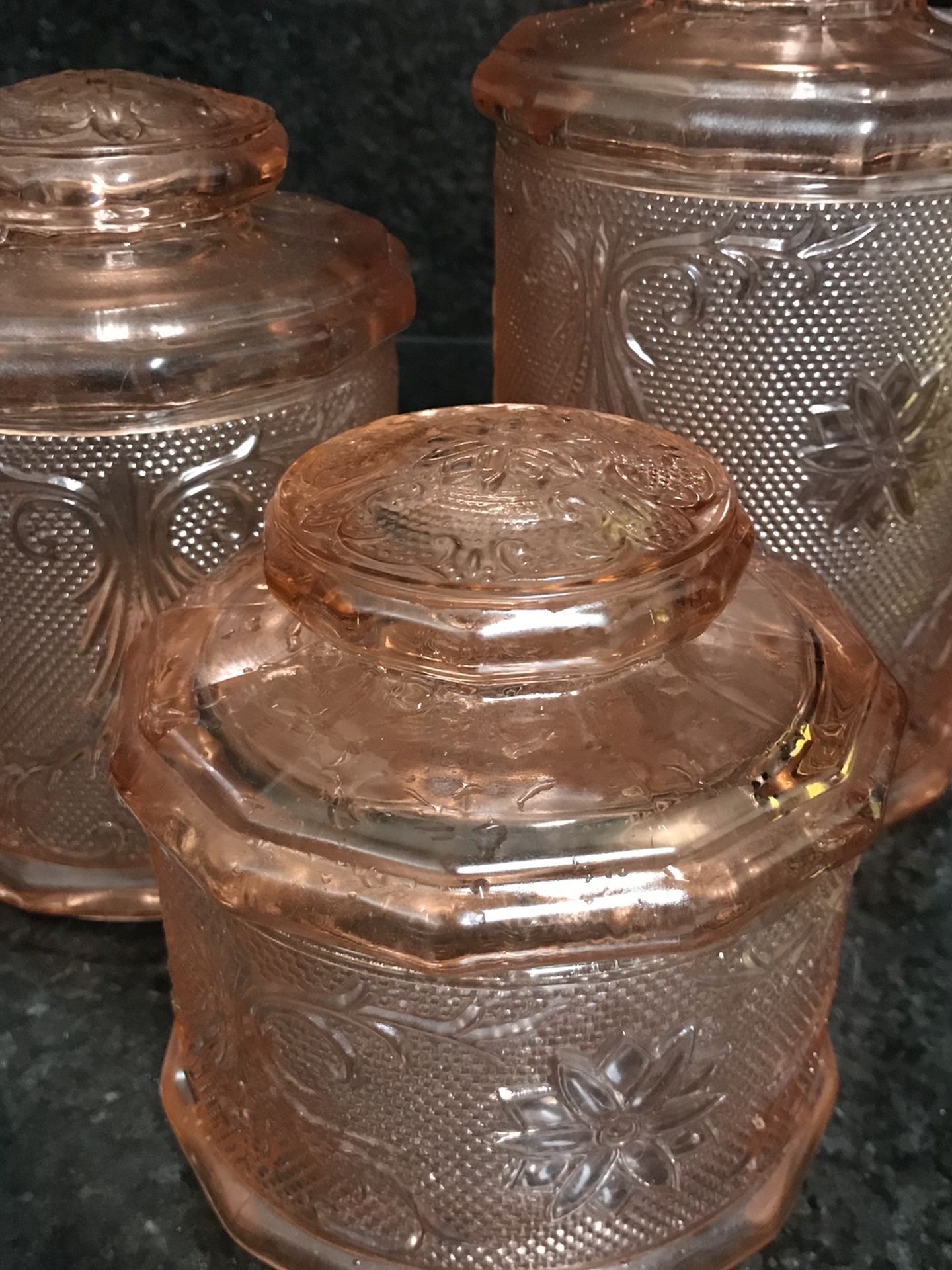 Pink Tiara Storage Containers