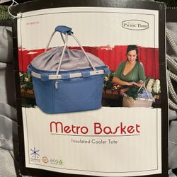 New Metro Picnic Basket Insulated Cooler Tote
