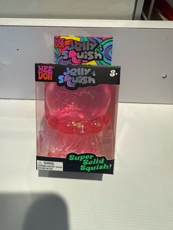 NeeDoh Jelly Squish Super Solid Jellyfish Tactile Squeeze Toy Pink