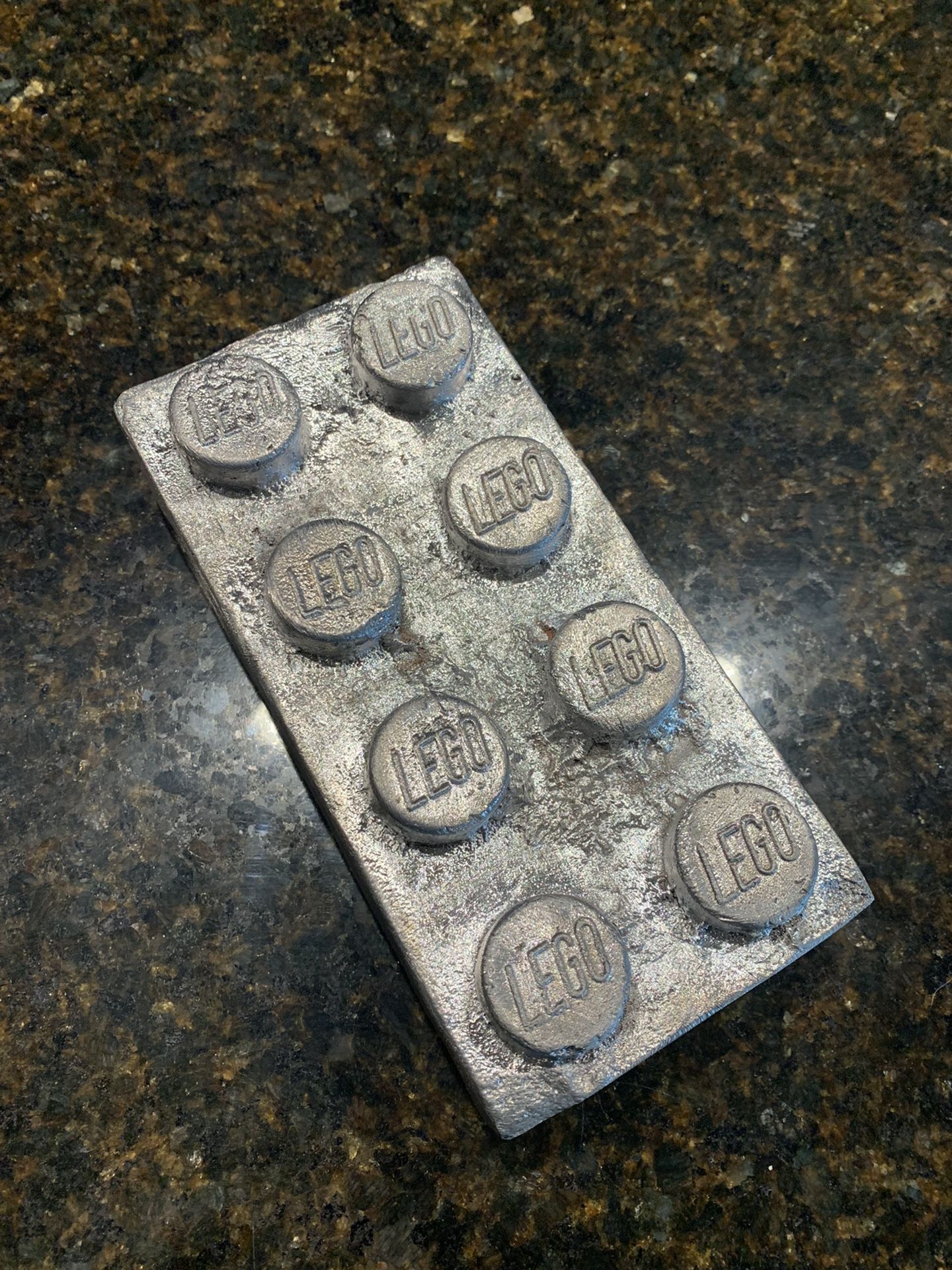 Large Lego Style Brick Made Of Solid Lead Novelty 25 Pounds