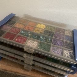 20 Yr Bead Collection With Organizer Drawers 