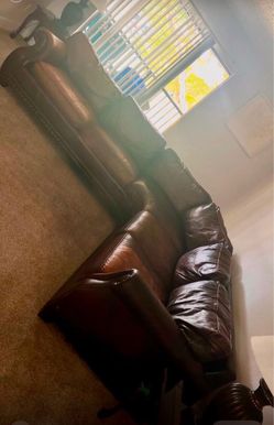 Dark Brown Leather Sectional Sofa