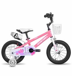 Children’s Bike Joystar Pluto 16” • 110 – 120 cm SPECIAL OFFER Light‑up training wheels, a comfortable seat, a handlebar basket, a rear water bottle c