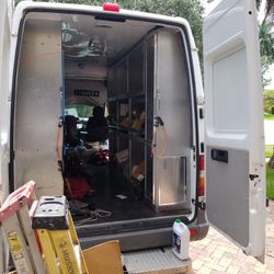 2006 sprinter custom built shelving aluminum