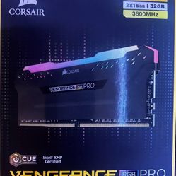 2x16 3600 MHz Vengeance Pro RGB Ram Sticks 32GB
