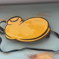 1990s Mickey and Co Vinyl Yellow Shoe Purse