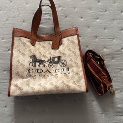 Coach Tote With Horse And Carriage Print And Carriage