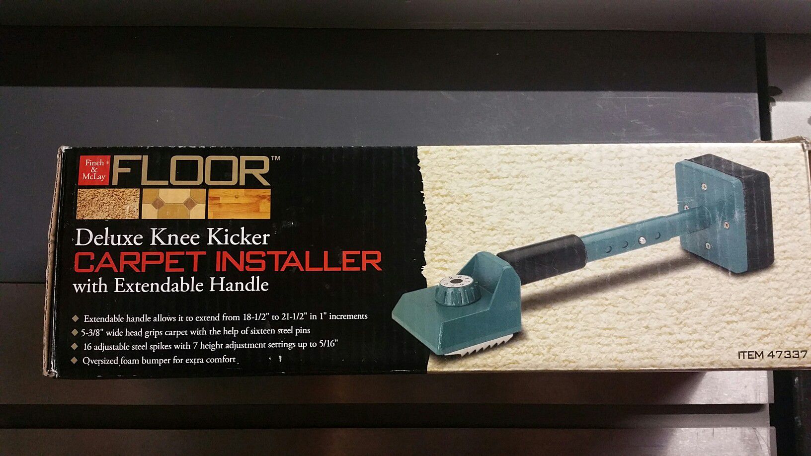 Finch & McLay Deluxe Knee Kicker Carpet Installer with Extendable