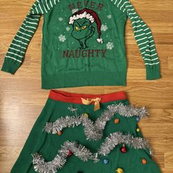 Christmas Sweater and Skirt Adult BOTH FOR 