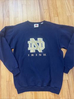 Vintage Notre Dame Sweatshirt Fighting Irish Embroidered Team Edition Size Large