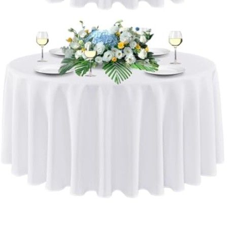 8x white tablecloths 