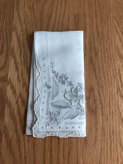 Vintage Swiss embroidered handkerchief