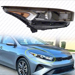For 2022 2023 Kia Forte Halogen Projector Headlight w/o DRL LED Passenger Right