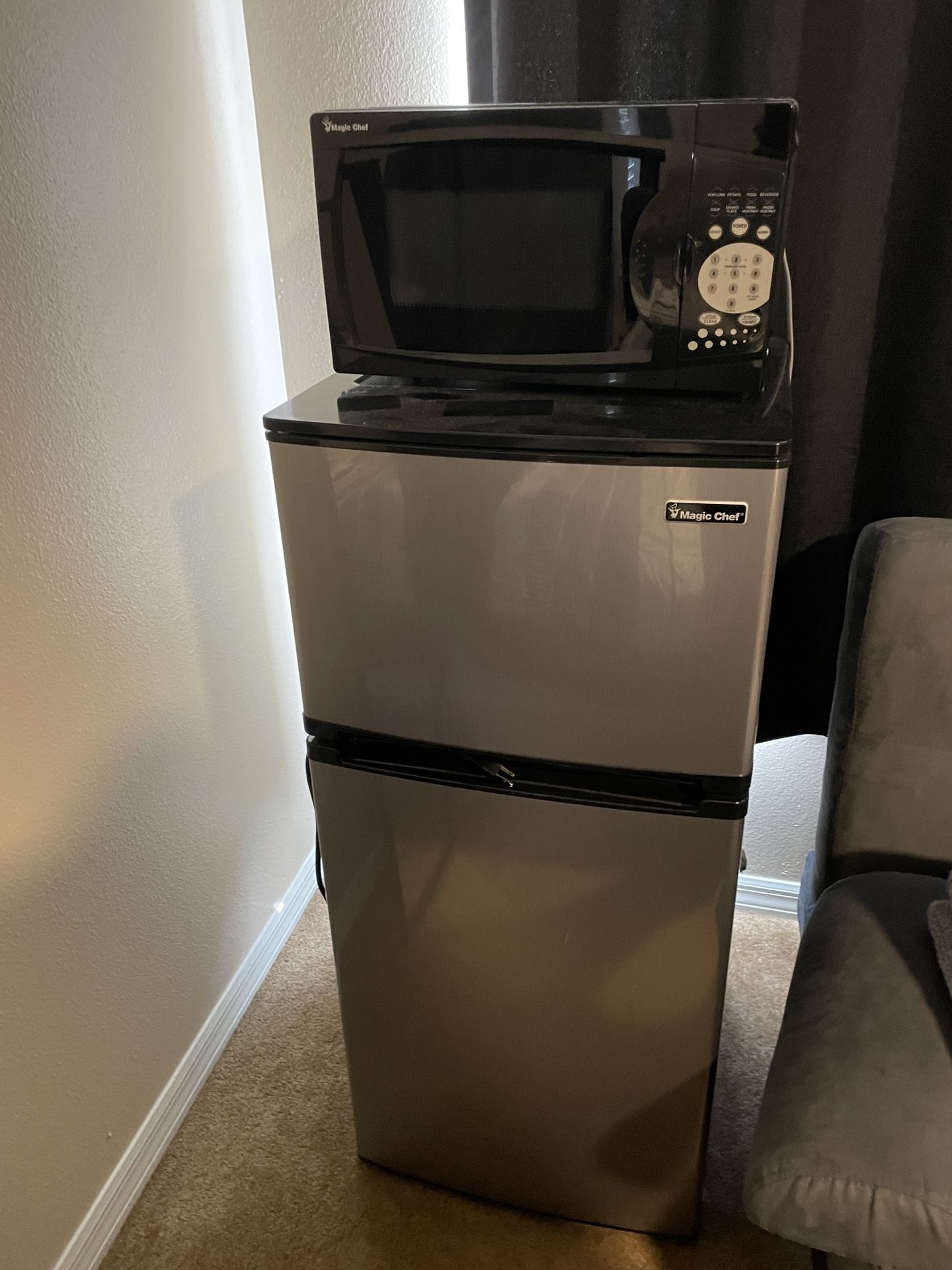 Mini Fridge And Microwave