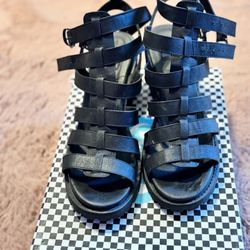 Dirty laundry, sandal heels