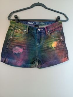 Tie Dye Jean Shorts 