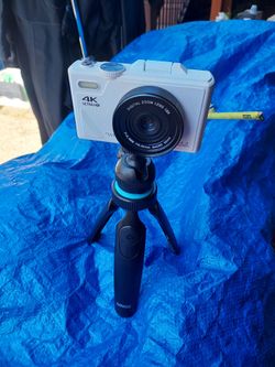 Camera with tri pod