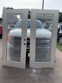 Full glass double patio doors