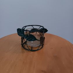 Metal Leaf Candle Holder