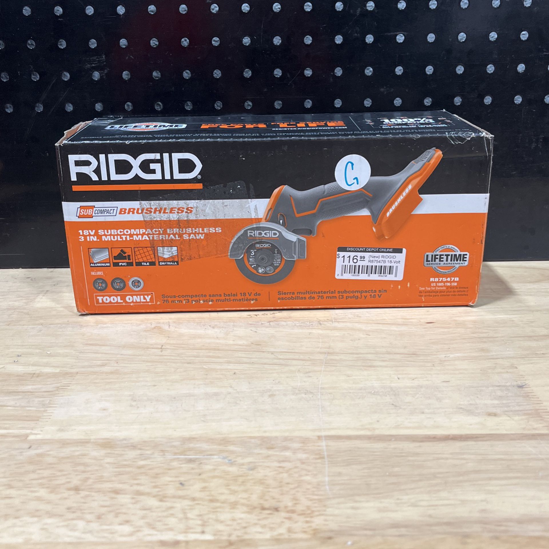 RIDGID 18V SubCompact Brushless Cordless in. Multi-Material Saw (Tool  Only) with (3) Cutting Wheels for Sale in Phoenix, AZ OfferUp